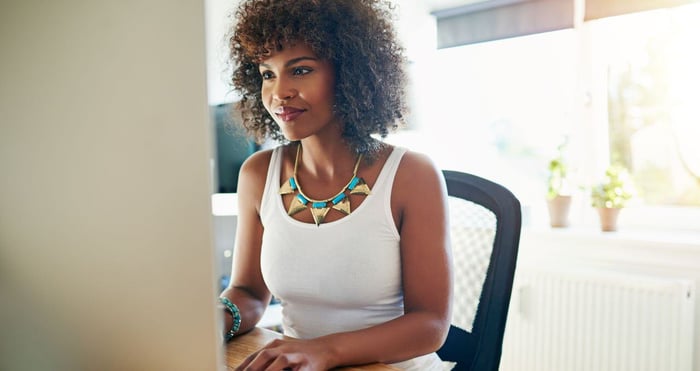 Women working on computer
