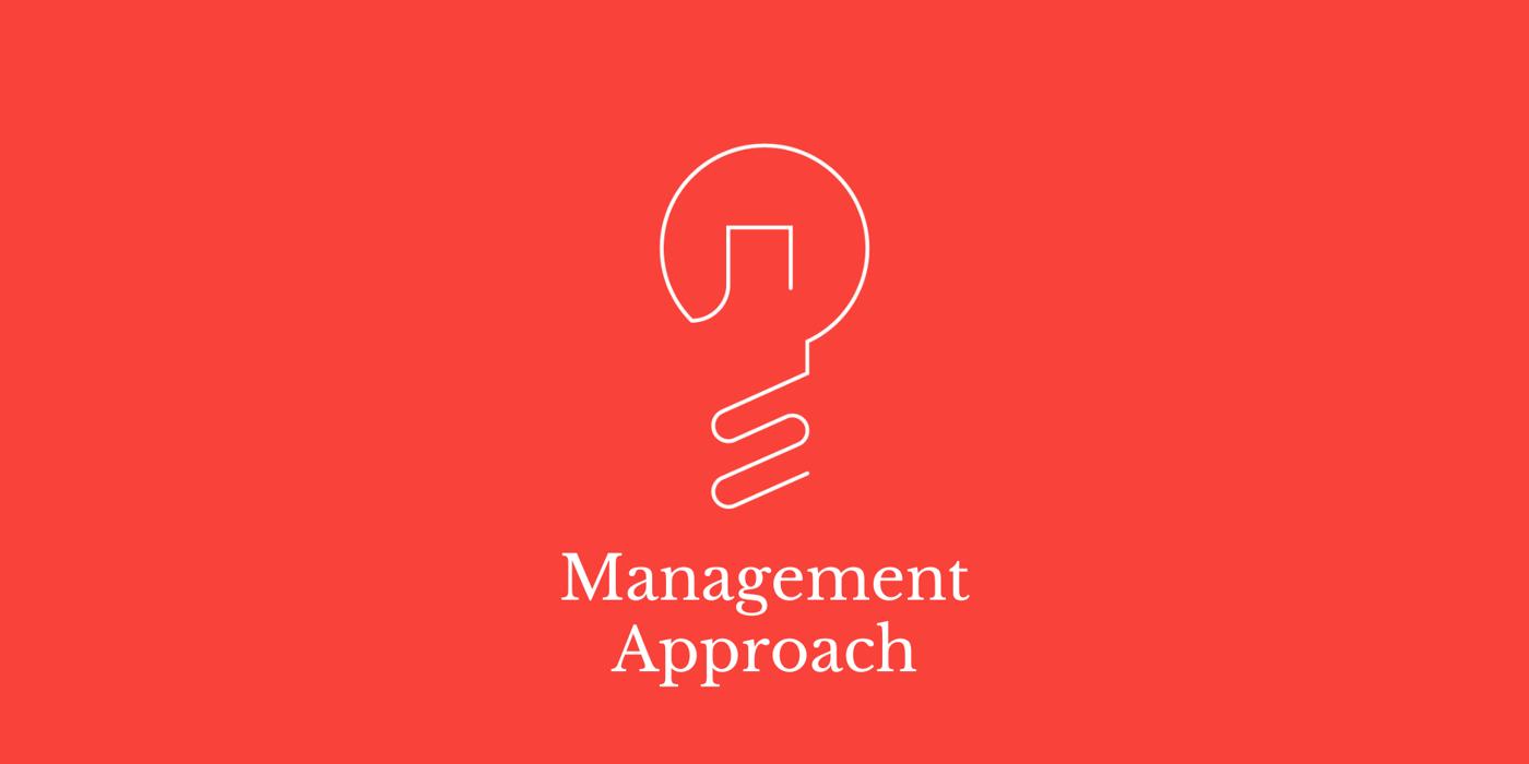 Management Approach with illustration of light bulb 