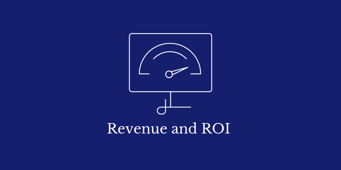 Revenue and ROI with drawing of accelerator