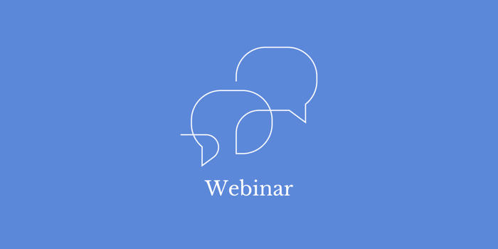 Webinar with drawing of speech bubbles